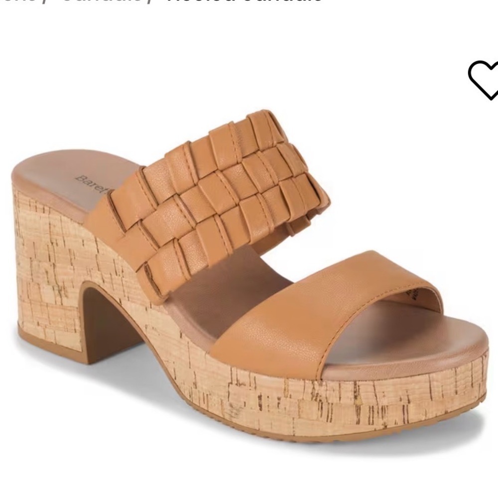 BareTraps Tan Platform Woven Sandals